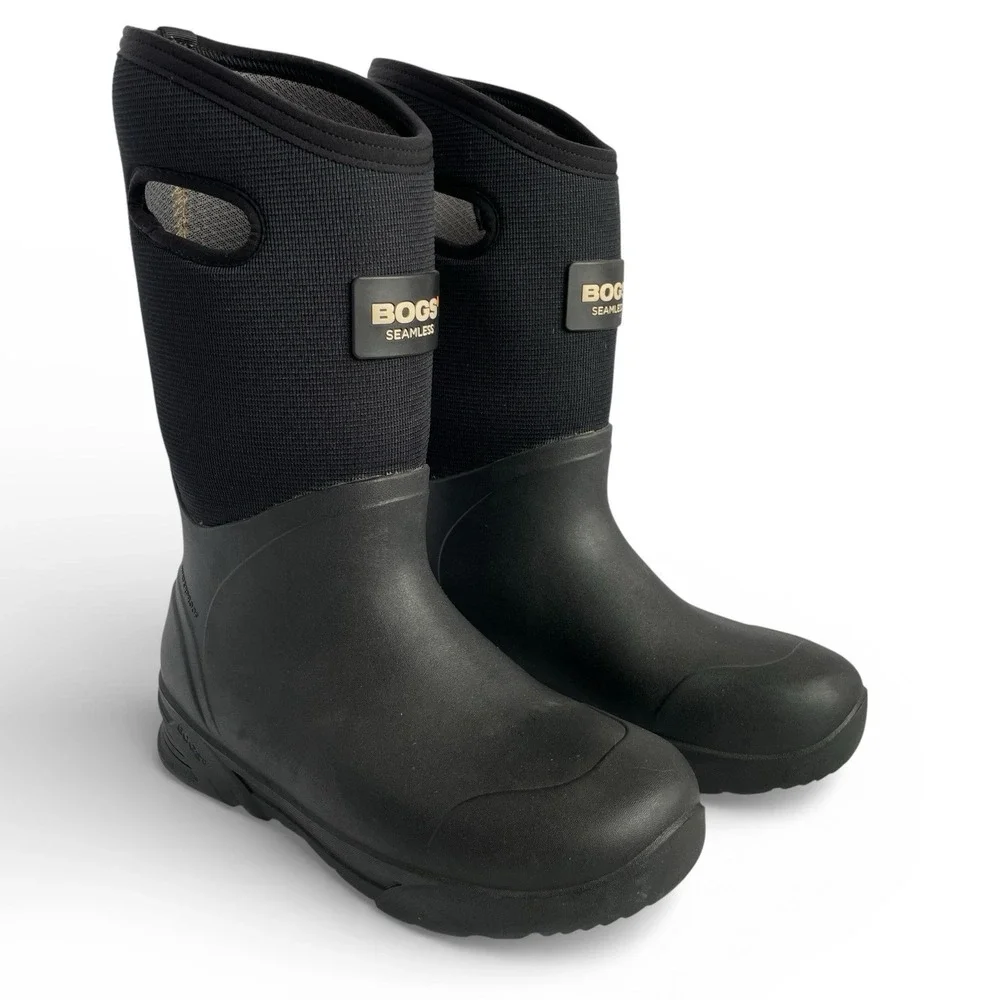 Bogs Bozeman Tall Black Seamless Boot‎ Mens 8 Insulated Waterproof Outdoor Work